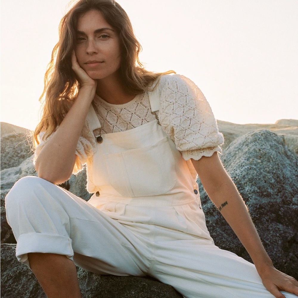 The Nicole Overall in Alabaster - XS EUC